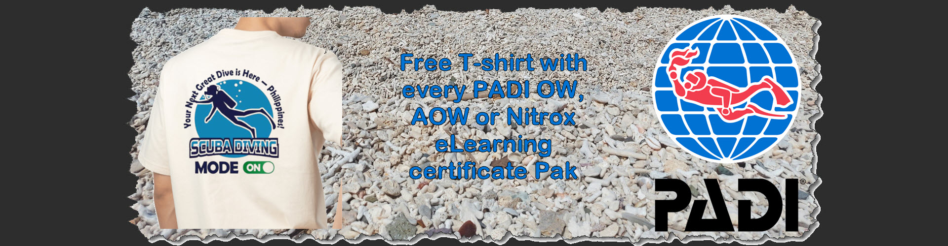 PADI T-shirt promo
